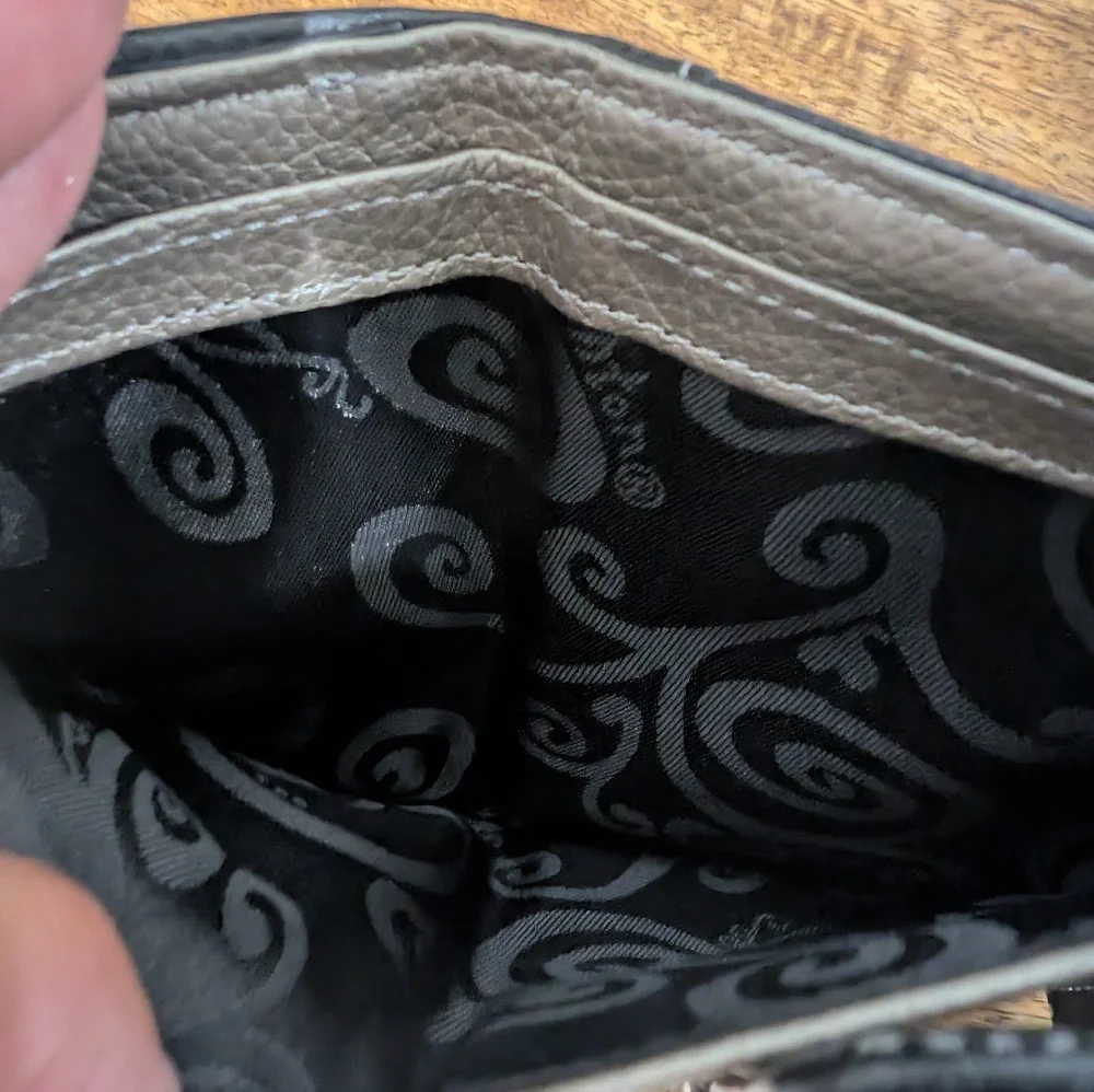Brighton Barbados Double Flap Wallet Black‎